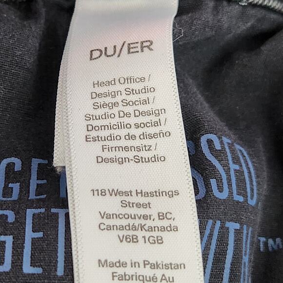 DU/ER Jeans WFMR2304 Mens 32x29 Black Distressed Casual Denim Stretch GUC - Picture 15 of 16